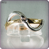 Vereničko prstenje od kobinovanog zlata
